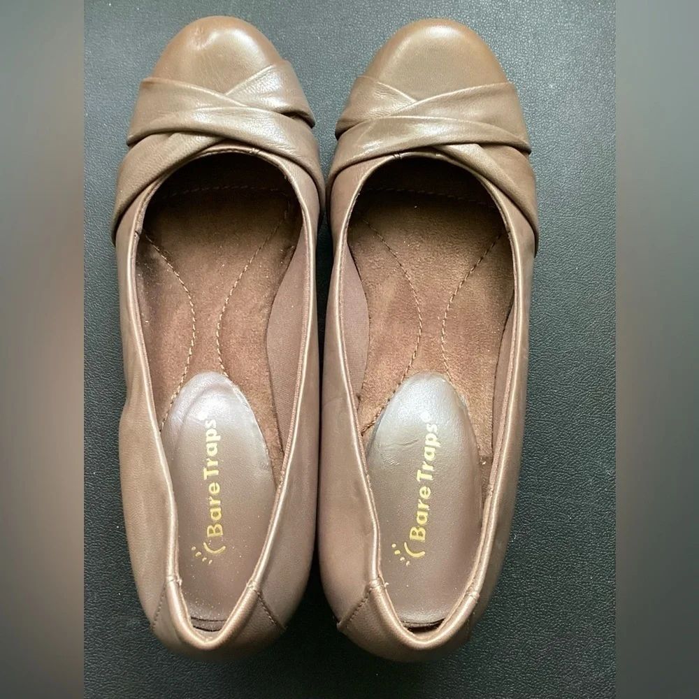 BareTraps dress shoes platform size 7.5 brown leather upper